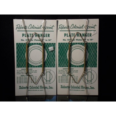 Two (2) Roberts Colonial 4-Point Plate Hanger No.450 Plates 10 To 14 Inches 42149004501  292680439806